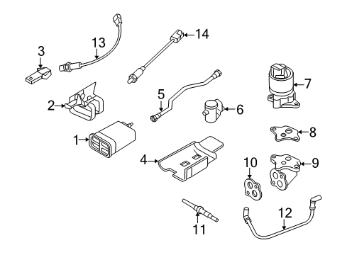 2007 Chevrolet Aveo EGR System Vapor Canister Diagram for 96554016