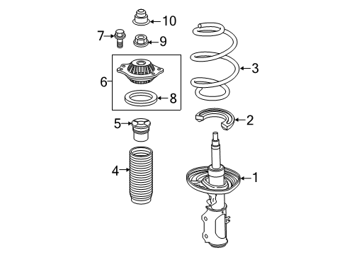 2020 Buick Envision Struts & Components - Front Mount Bolt Diagram for 11549374