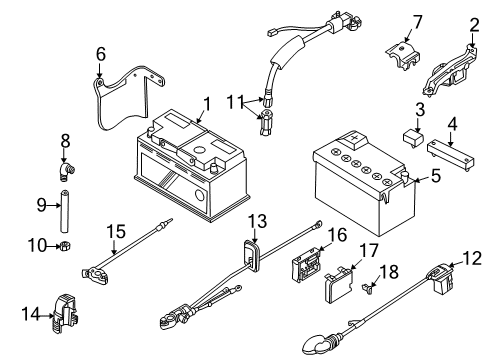 1999 BMW 323i Battery Covering Base B Diagram for 61138376330