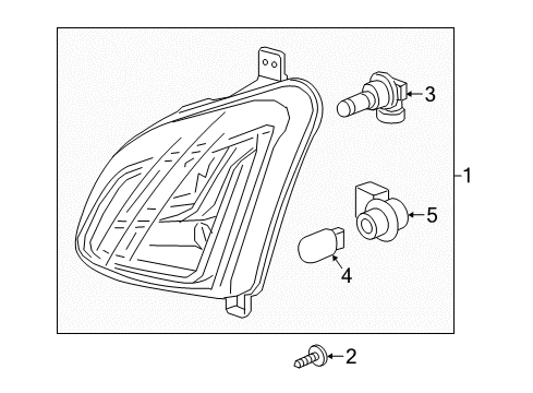 2018 Chevrolet Equinox Bulbs Lamp Asm-Front Fog Diagram for 84226249