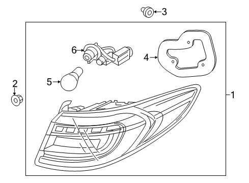 2017 Hyundai Sonata Tail Lamps Pad-Rear Combination Outside Lamp Sealing Diagram for 92460-E6030