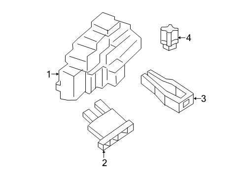 2021 Nissan Titan Electrical Components Block Junction Diagram for 24350-EZ00A