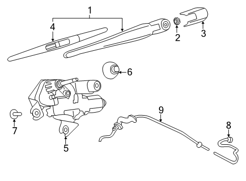 2018 Nissan Leaf Wiper & Washer Components Hose-Washer Diagram for 28975-5SA1A