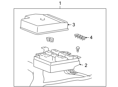 2001 Hyundai XG300 Wiring Harness Junction Box Assembly Diagram for 91220-38000