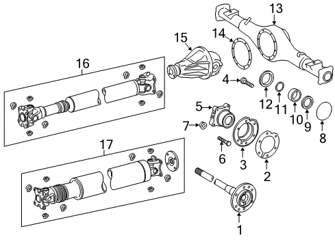 2010 Toyota Tundra Axle & Differential - Rear Hub & Bearing Washer Diagram for 90208-A0001