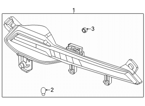 2022 Hyundai Sonata Backup Lamps Rear Fog & R/Refl Lamp Assembly, Right Diagram for 92406-L1300