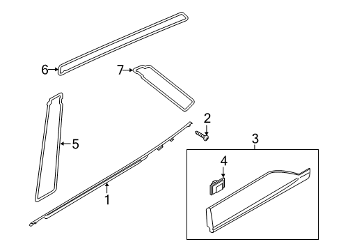 2020 Hyundai Venue Exterior Trim - Rear Door Tapping Screw Assembly-Nylon WASHE Diagram for 82290-3Z000