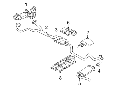 1995 Chevrolet Camaro Exhaust Components Exhaust Pipe Assembly Diagram for 10279024