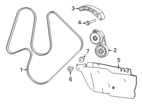 2019 Fiat 500 Belts & Pulleys Bolt-HEXAGON FLANGE Head Diagram for 6104186AA