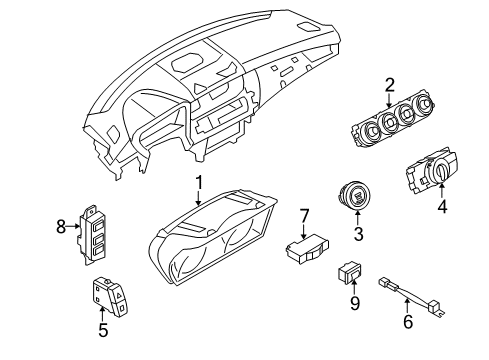 2012 BMW Z4 Switches Automatic Air Conditioning Control Diagram for 64119321830