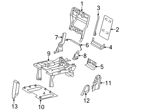 2019 Dodge Grand Caravan Third Row Seats Strap-Seat Diagram for 68172529AA