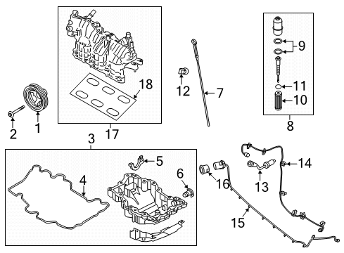 2021 Lincoln Nautilus Filters Oil Pan Gasket Diagram for KT4Z-6710-A