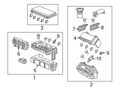 2020 Acura MDX Fuse & Relay Fuse, Block (200A) Diagram for 38228-TY3-003