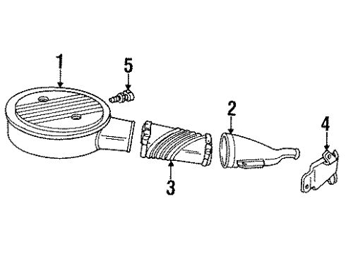 1991 Chevrolet Corsica Air Intake Duct Asm-Front Air Intake Diagram for 10101250