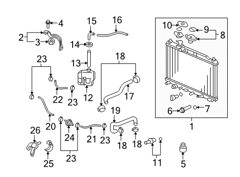 2011 Honda CR-V Radiator & Components Hose (400MM) (ATf) Diagram for 25212-P8A-305