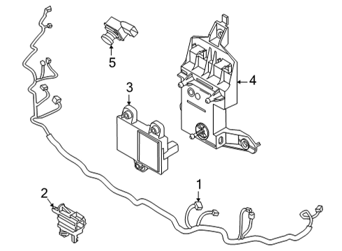 2021 Ford Bronco Sport Parking Aid Park Sensor Diagram for JU5Z-15K859-ABW