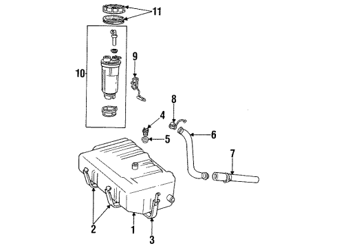 1991 Dodge B250 Senders Sensor-TEMP. Gage - As PURCH. Diagram for 4504201