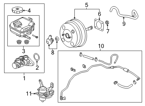 2012 Chevrolet Caprice Dash Panel Components Vacuum Hose Diagram for 92260460