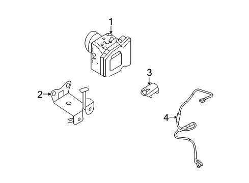 2006 Kia Optima Anti-Lock Brakes Hydraulic Unit Assembly Diagram for 589102G400