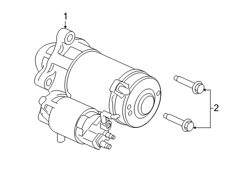 2020 Ford F-150 Starter Starter Diagram for JL3Z-11002-C