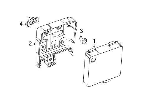 2014 Ford Explorer Electrical Components Bracket Diagram for BE9Z-14D189-A