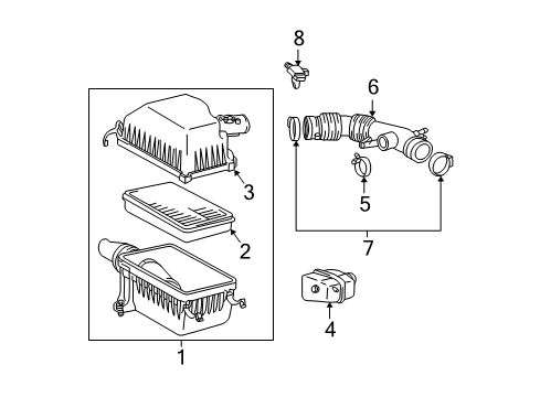 2001 Toyota Tundra Powertrain Control ECM Diagram for 89661-0C161-84