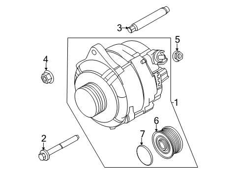 2020 Ford Transit-350 HD Alternator Alternator Diagram for L1MZ-10346-F