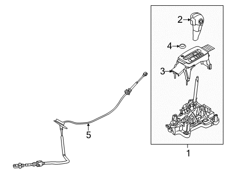 2011 Ford Fusion Gear Shift Control - AT Shift Housing Diagram for 9E5Z-7210-MA