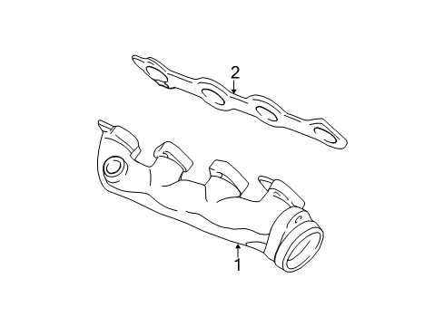 2005 Lincoln Navigator Exhaust Manifold Manifold Diagram for 2L7Z-9431-CA