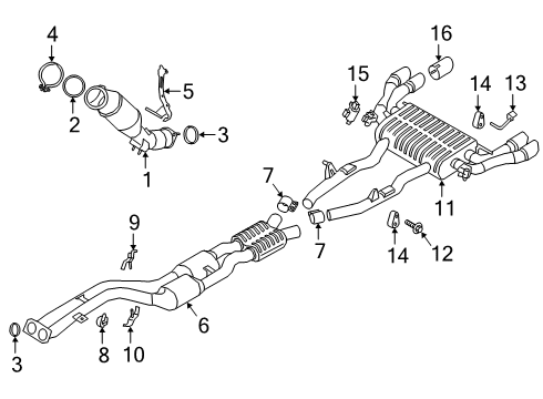 2020 BMW X4 Exhaust Components PIPE CLAMP, TOP Diagram for 18309882566