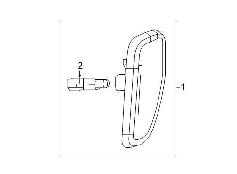 2021 Jeep Renegade Bulbs Lamp-Side Marker Diagram for 68256049AA