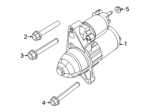 2021 Jeep Compass Starter Starter-Engine Diagram for 56029783AC