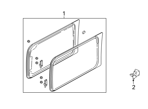 2007 Ford Expedition Quarter Panel - Glass & Hardware Quarter Glass Nut Diagram for -N621901-S437M