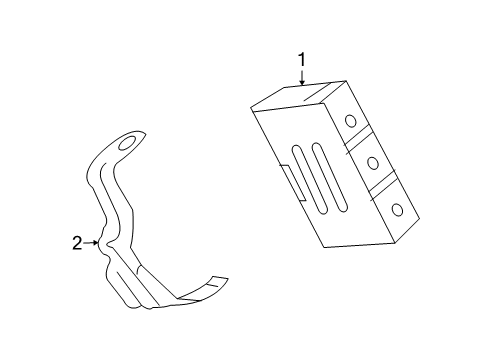 2007 Hyundai Azera Tire Pressure Monitoring Bracket LH-TPMS, Receiver Diagram for 95820-3L000
