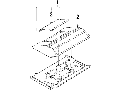 1987 Nissan Sentra High Mount Lamps Lamp-Assembly Stop Diagram for 26590-50A01