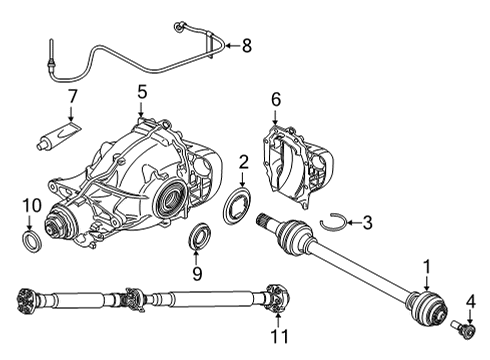 2020 BMW X5 Axle & Differential - Rear OUTPUT SHAFT, REAR LEFT Diagram for 33208487507