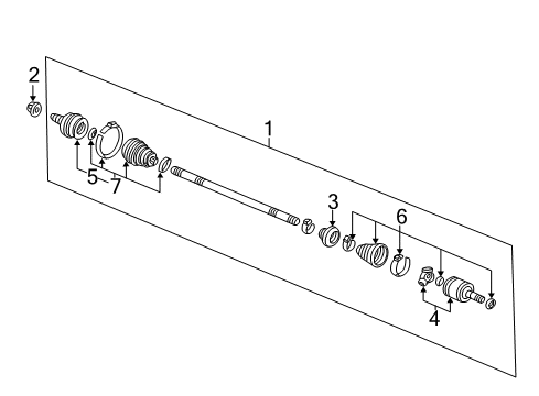 2003 Honda Civic Drive Axles - Front Joint, Inboard Diagram for 44310-S5A-N50