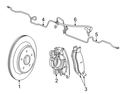 2003 Dodge Durango Brake Components Brake Rotor Diagram for 52010415AA