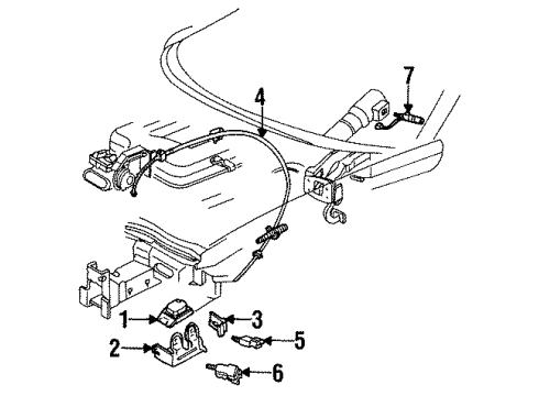 1995 Pontiac Firebird Cruise Control System Cruise Control Asm Diagram for 25140793