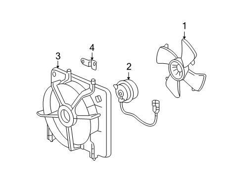 2008 Honda Fit Cooling System, Radiator, Water Pump, Cooling Fan Stay Diagram for 19034-RME-A51