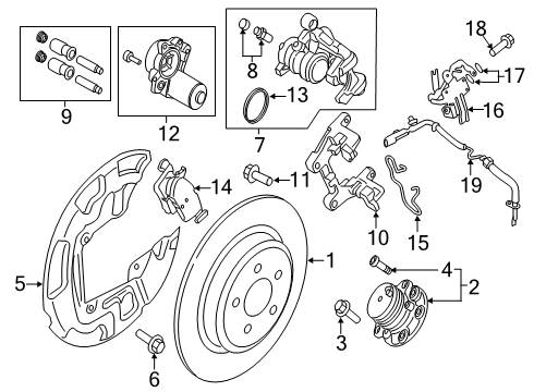 2019 Lincoln Nautilus Anti-Lock Brakes Control Module Diagram for K2GZ-2C219-B