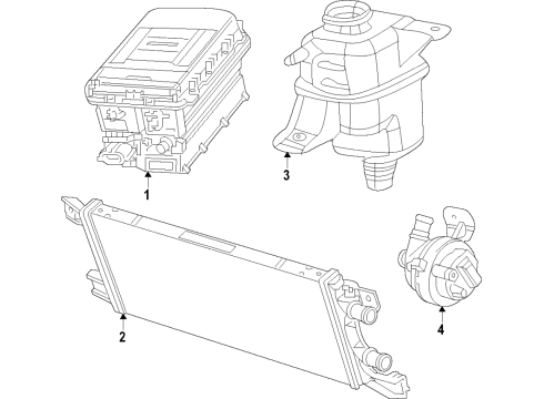 2021 Jeep Wrangler Battery, Cooling System Cooler-Battery COOLANT Diagram for 68314788AB