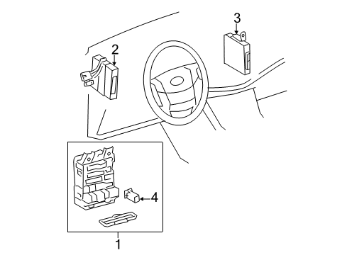 2009 Toyota Avalon Electrical Components Control Module Diagram for 89670-41010