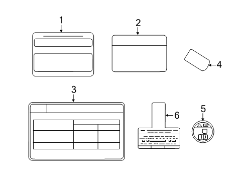 2020 Hyundai Palisade Information Labels Label-Refrigerant Diagram for 97699-S8000