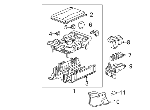 2014 Chevrolet Corvette Fuse & Relay Fuse & Relay Box Diagram for 84443538