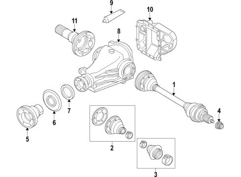 2018 BMW 430i Rear Axle Shafts & Joints, Differential, Drive Axles, Propeller Shaft Drive Shaft Diagram for 26108605226