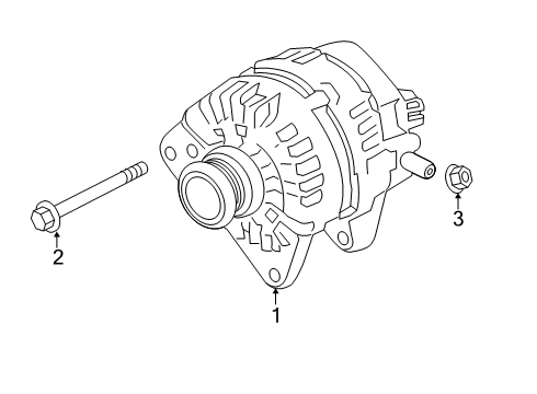 2021 INFINITI QX50 Alternator Alternator Assembly Diagram for 23100-5NA0A