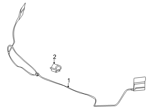 2002 BMW Z8 Antenna & Radio Cable Clamp Diagram for 61131351045