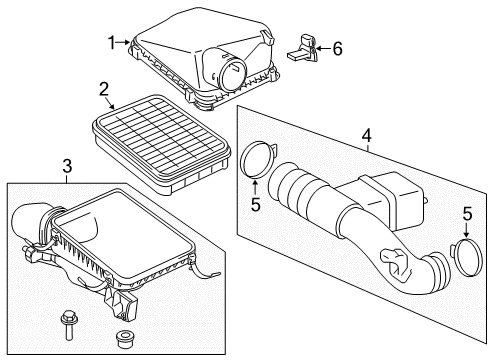 2007 Toyota Tundra Powertrain Control Air Hose Diagram for 17880-0F020