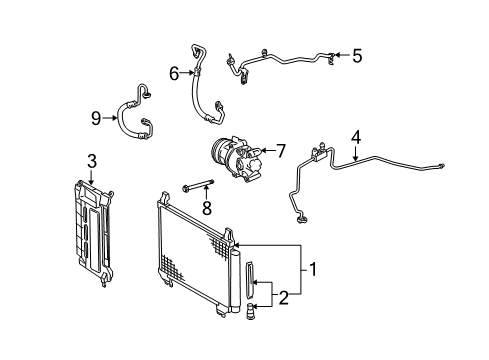 2012 Scion xD Air Conditioner Compressor Assembly Diagram for 88310-1A660